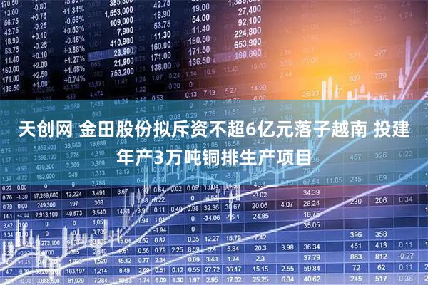 天创网 金田股份拟斥资不超6亿元落子越南 投建年产3万吨铜排生产项目